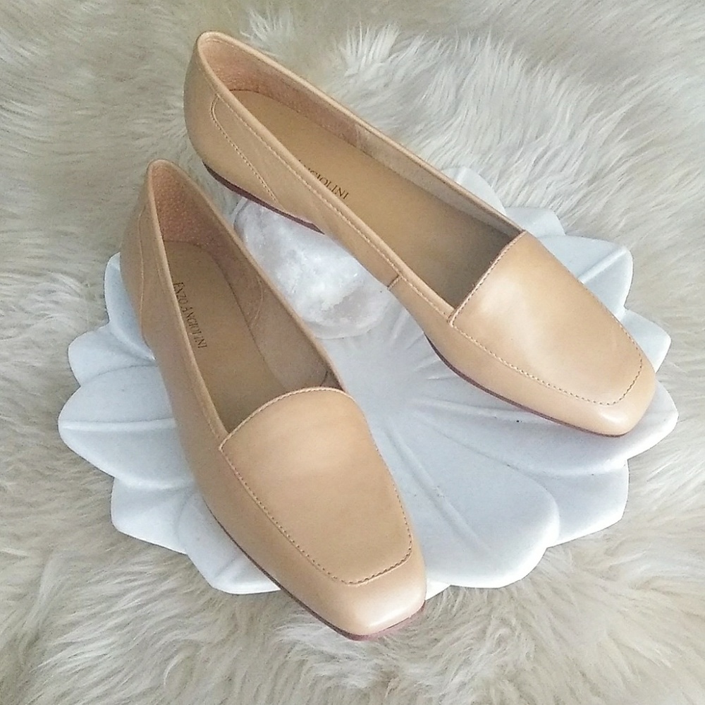 NWOT Enzo Angiolini Tan Leather Loafers